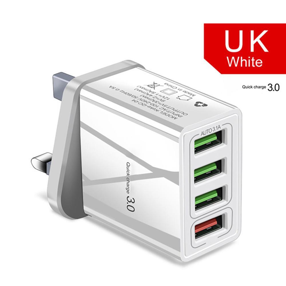 Illuminated 4 USB Mobile Phone Charger