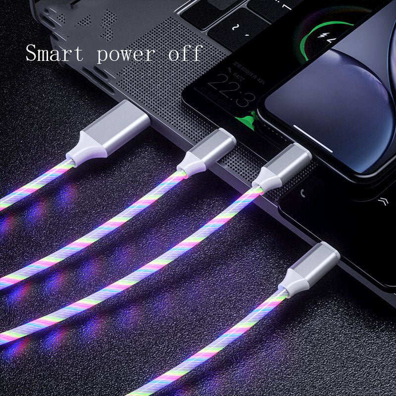 3-in-1 Micro LED Light Type-C Charger Cable