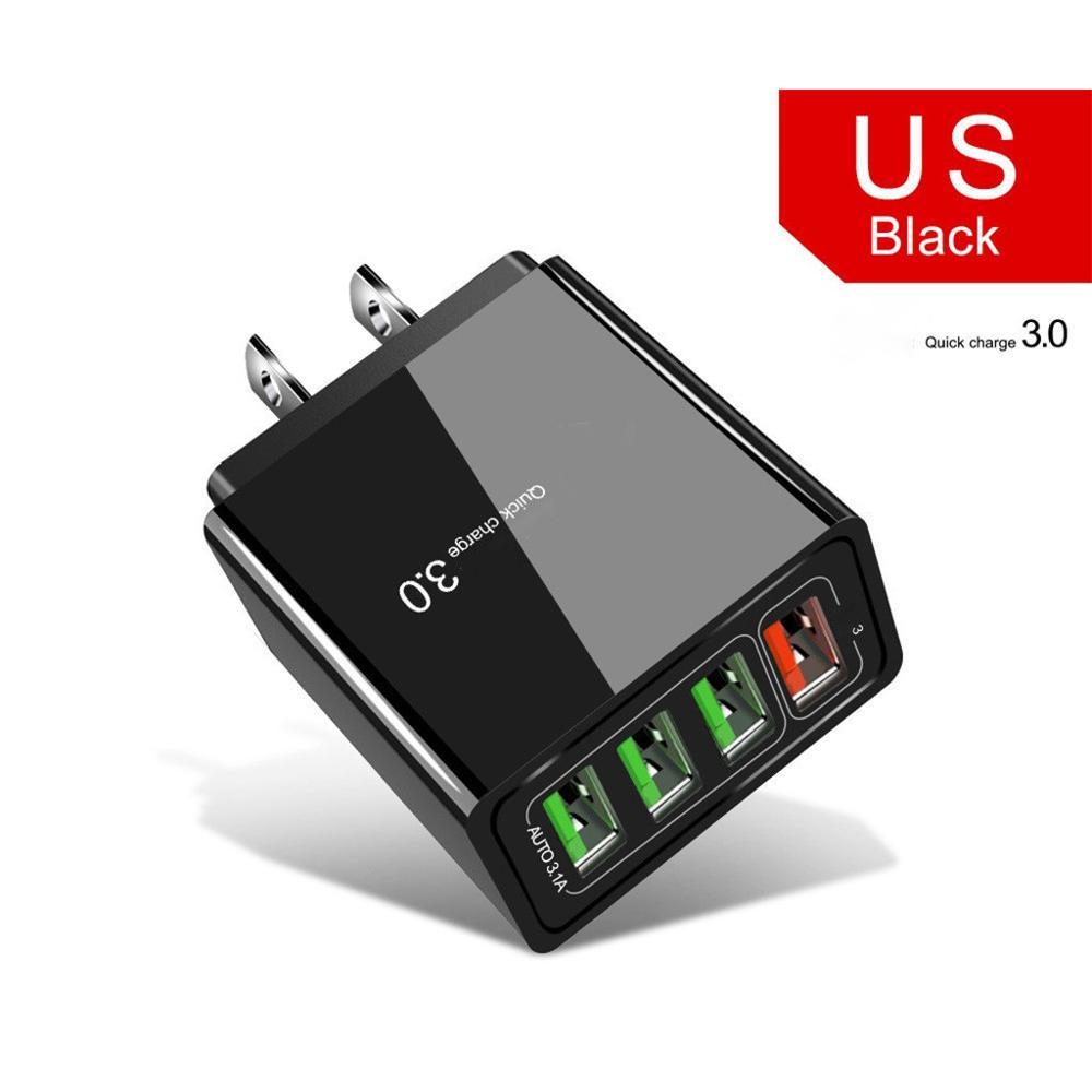 Illuminated 4 USB Mobile Phone Charger