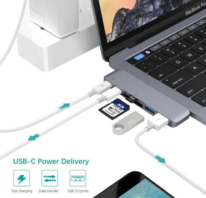 USB Type-C Hub Compatible with Apple