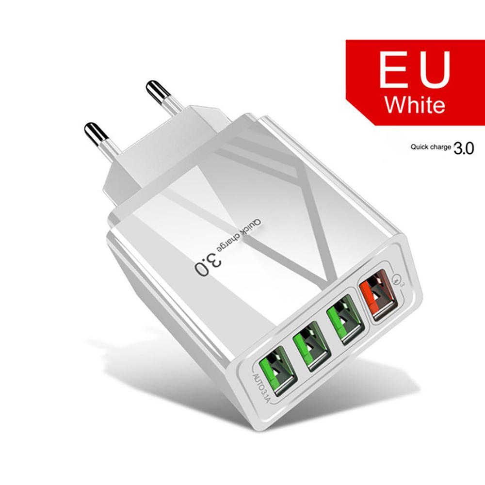 Illuminated 4 USB Mobile Phone Charger