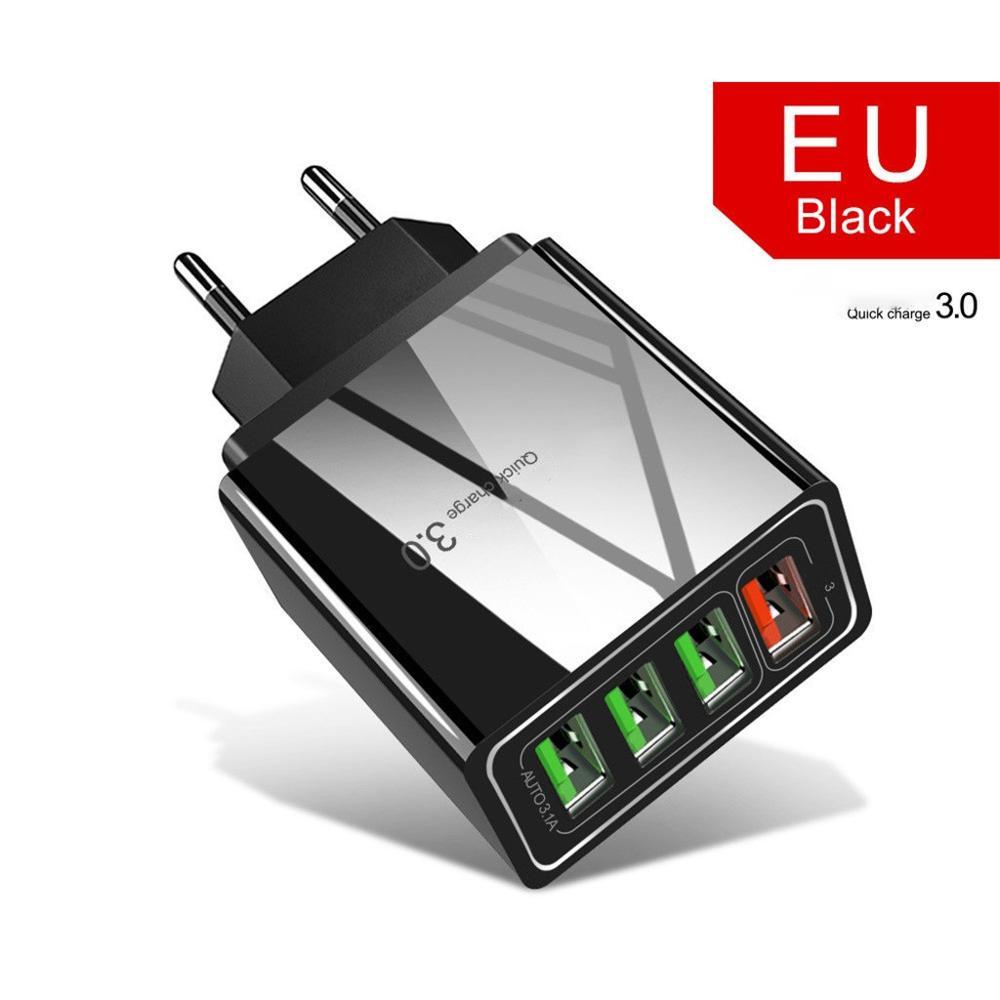 Illuminated 4 USB Mobile Phone Charger