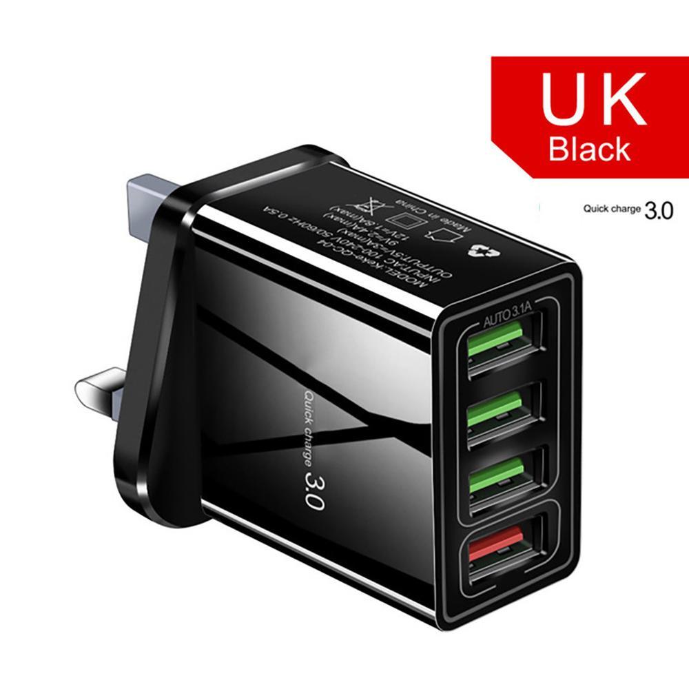 Illuminated 4 USB Mobile Phone Charger