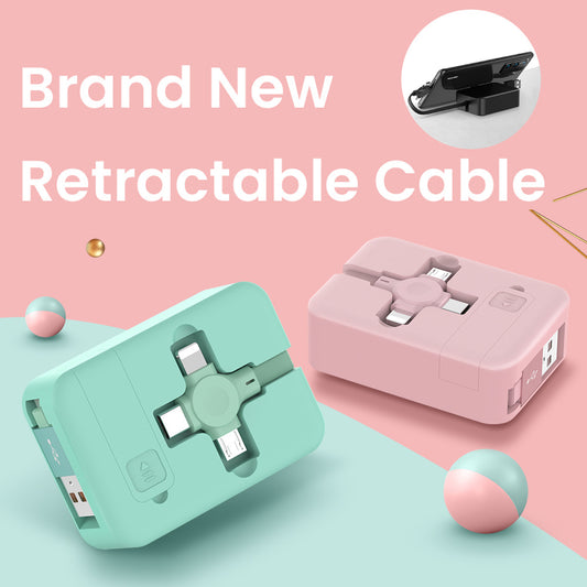 Creative 4 In 1 Retractable USB Cable