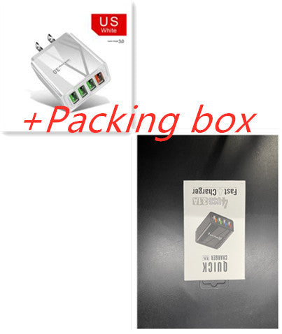 Illuminated 4 USB Mobile Phone Charger