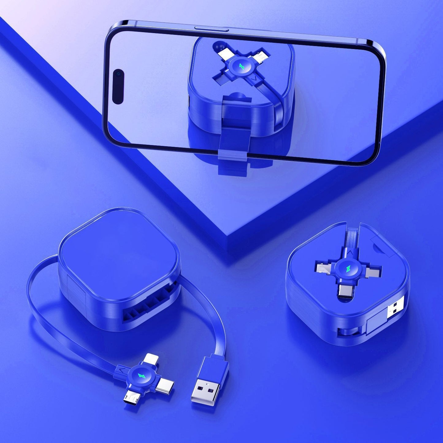 3-in-1 Bracket Telescopic Data Cable