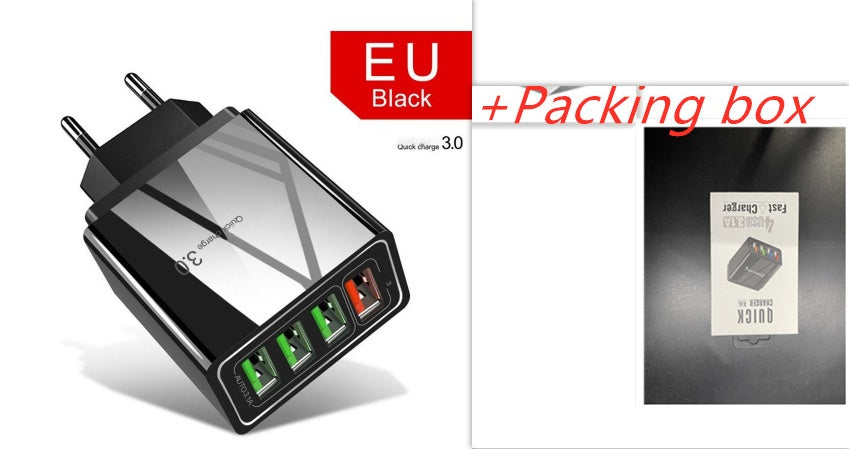 Illuminated 4 USB Mobile Phone Charger