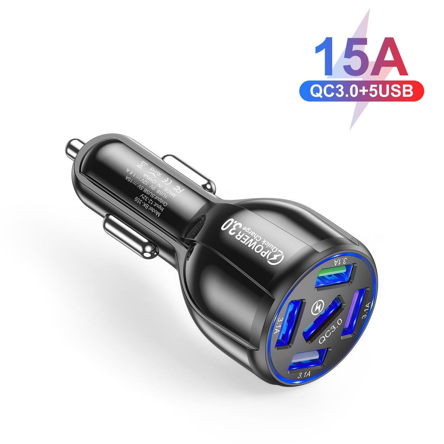 5-port Fast Charge Car Charger