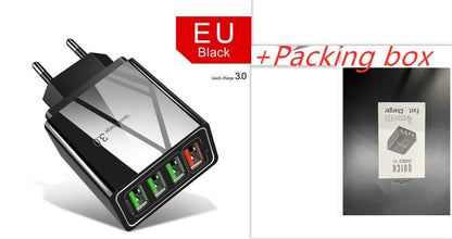 Illuminated 4 USB Mobile Phone Charger